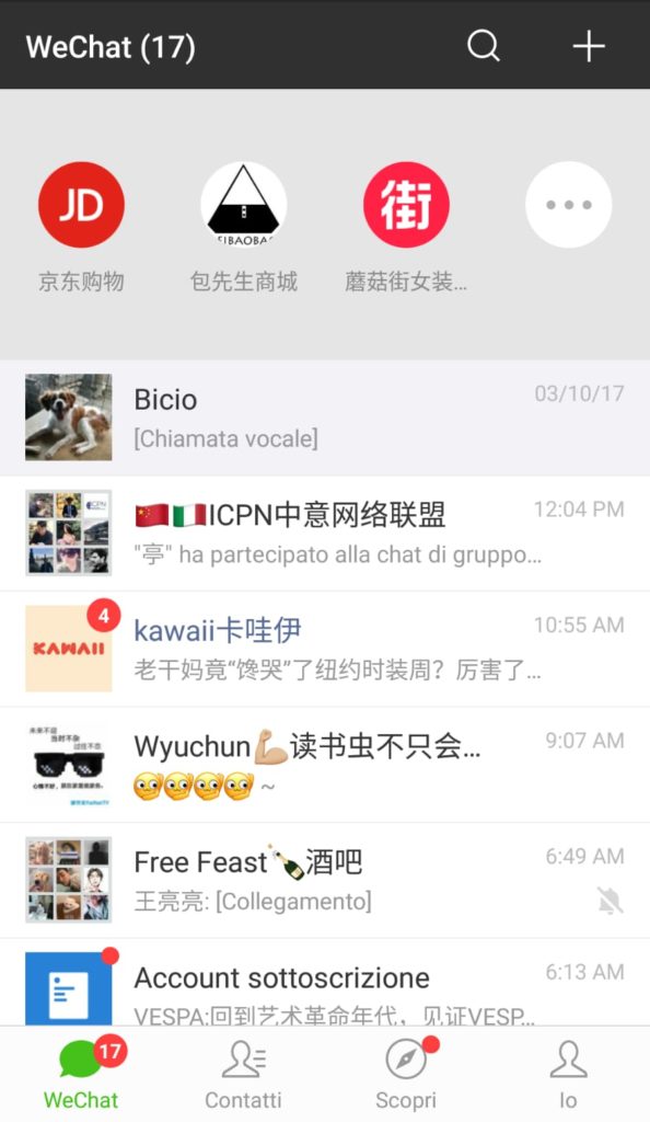 mini-program di WeChat
